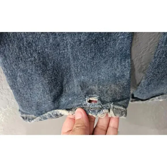 Women's So Denim Jeans Pants Size 0 24W Blue High Rise 90s Bootcut Distressed - Picture 6 of 16